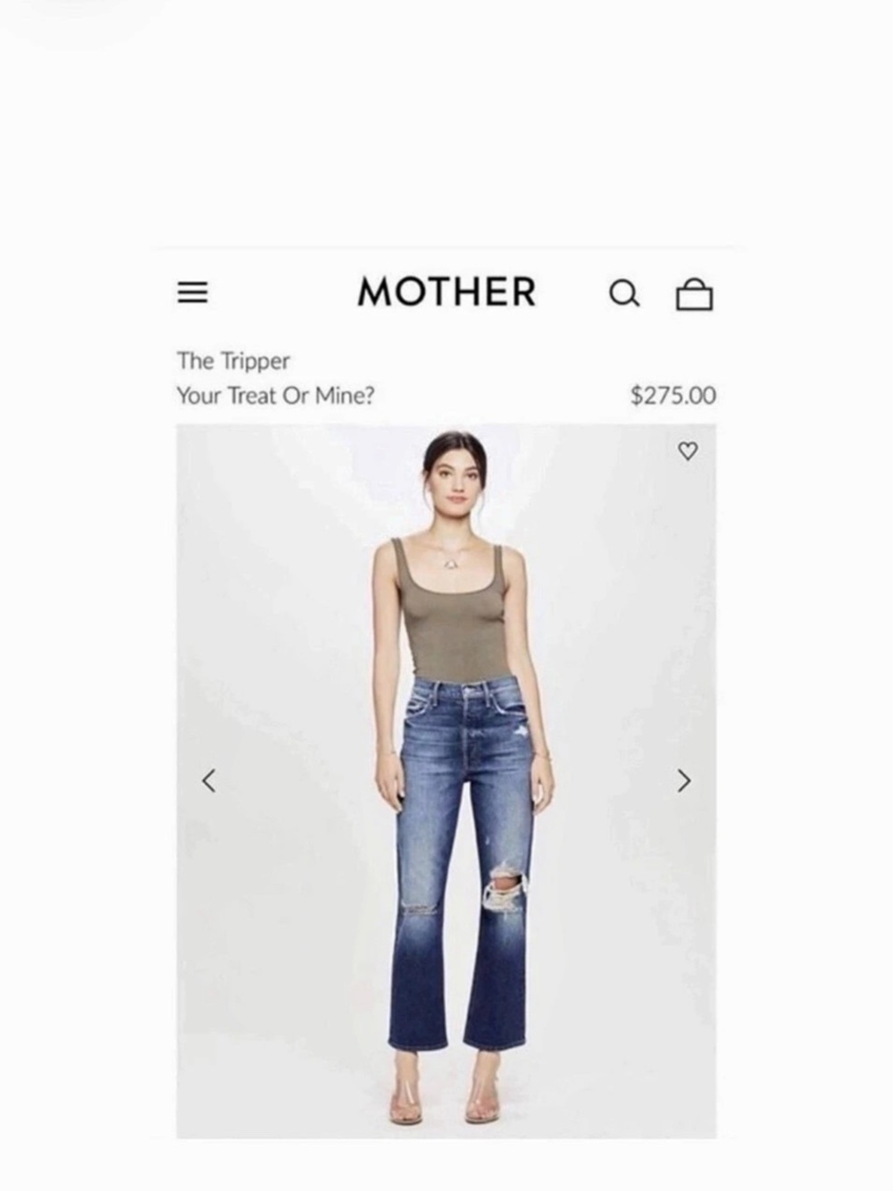 Mother The Tripper - Your Treat Or Mine? Jeans Blue Waist 27